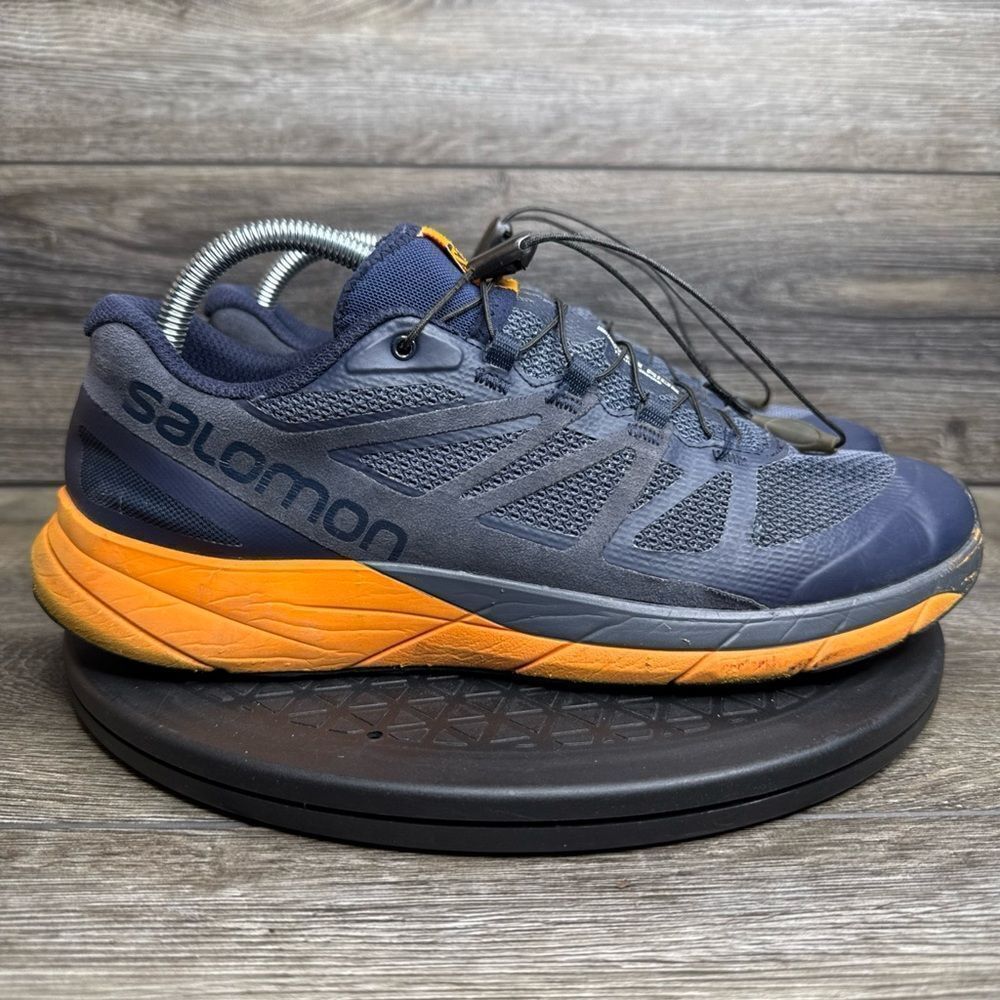 Salomon Sense Ride Athletic Trail Hiking Sneakers Shoes Blue/Orange Men’s Sz 9.5